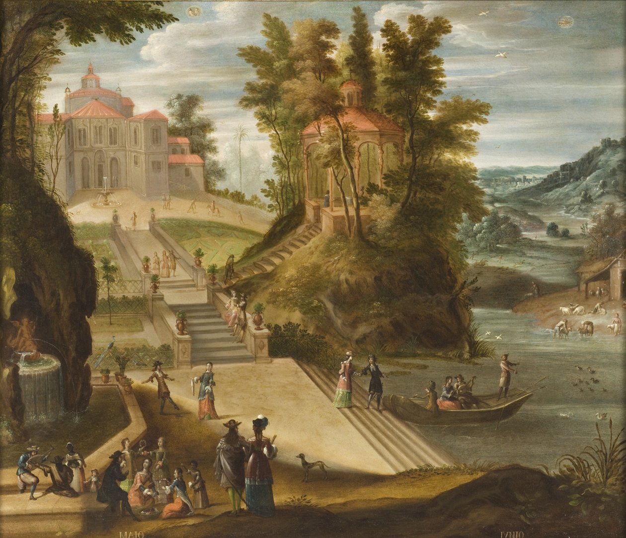 Květen a červen z Los doce meses del año (Dvanáct měsíců roku), 1650-99 od Antonio de Espinosa