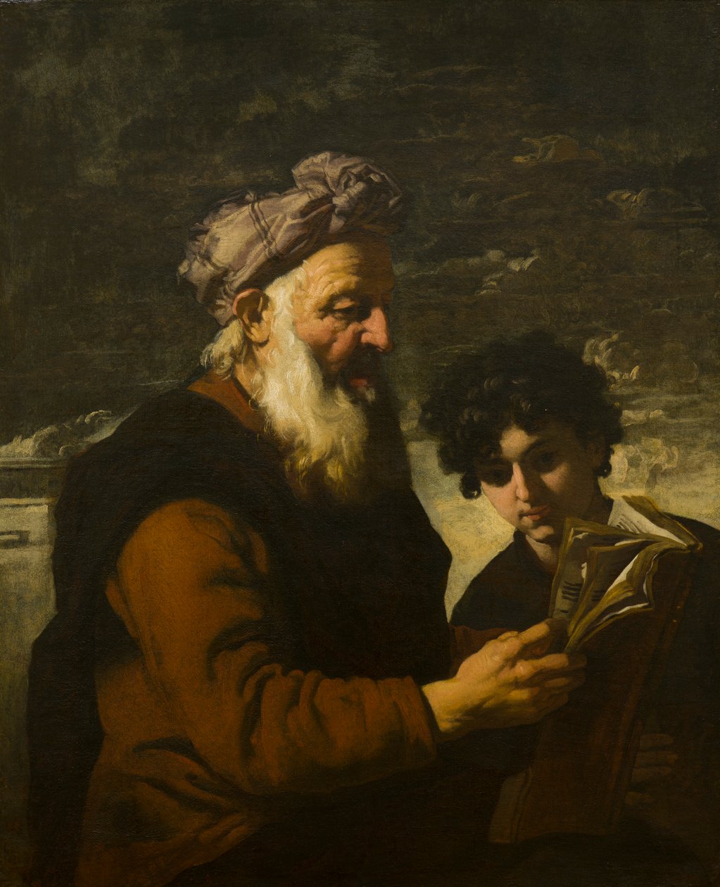 Seneca Instructing Nero, kolem 1651-1722 (olej na plátně) od Antonio (attr. to) Zanchi