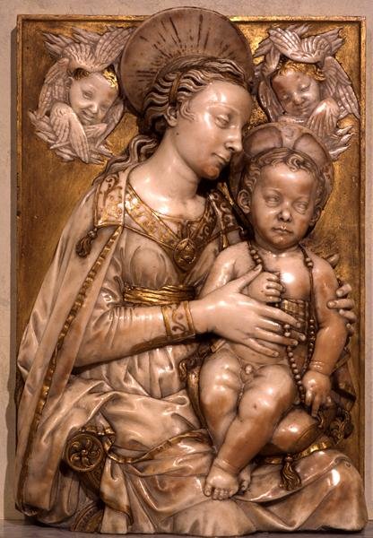 Madonna a dítě (mramor) od Antonio (attr. to workshop of) Rossellino