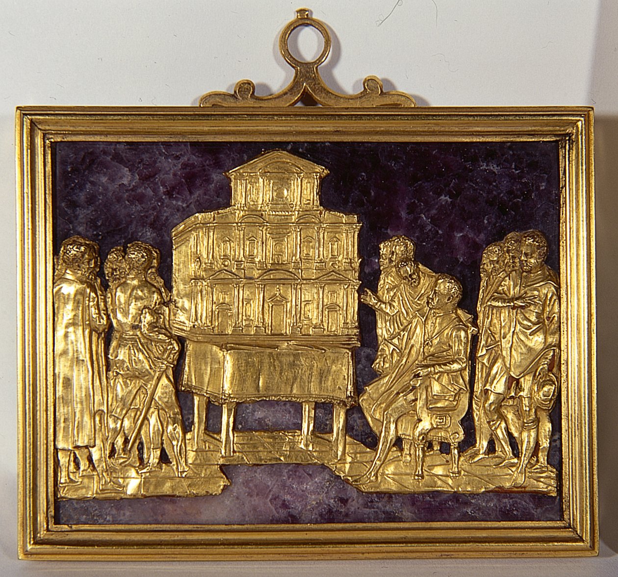 Bernardo Buontalenti (1531-1608) Představuje model průčelí katedrály Santa Maria del Fiore, asi 1587 (zlato na drahém kameni) od Antonio (fl.1578 1624) Giambologna (1529 1608) and Susini