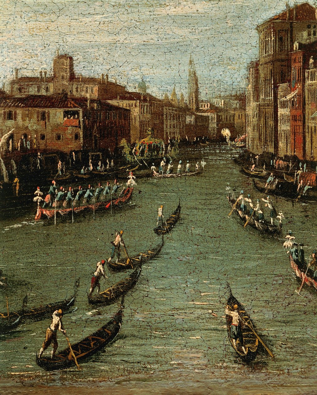 Historiallinen regatta: Gondolit Grand Canalilla od Antonio (studio of) Canaletto