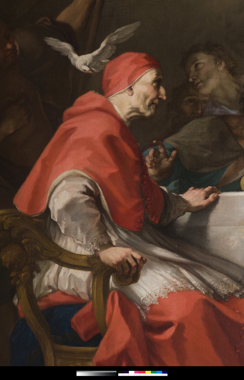 Svatý Řehoř vítá Ježíše poutníka (detail 3498744) 1729-1731 (obraz) od Antonio Balestra