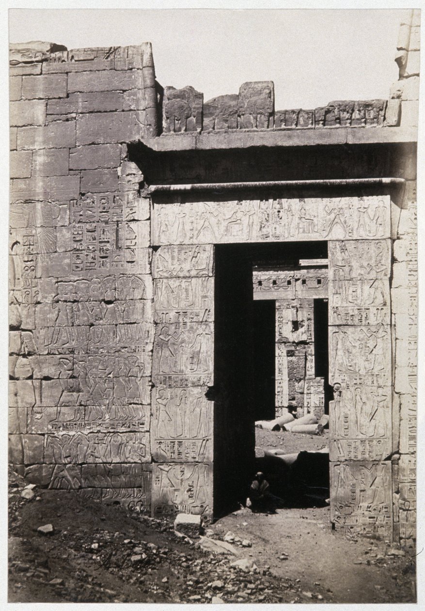 Zřícenina Karnaku, kolem roku 1900 (foto) od Antonio Beato