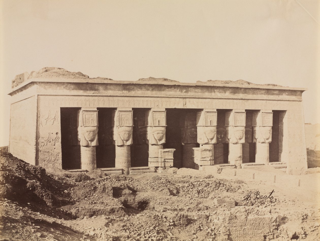 Chrám Dendera od Antonio Beato