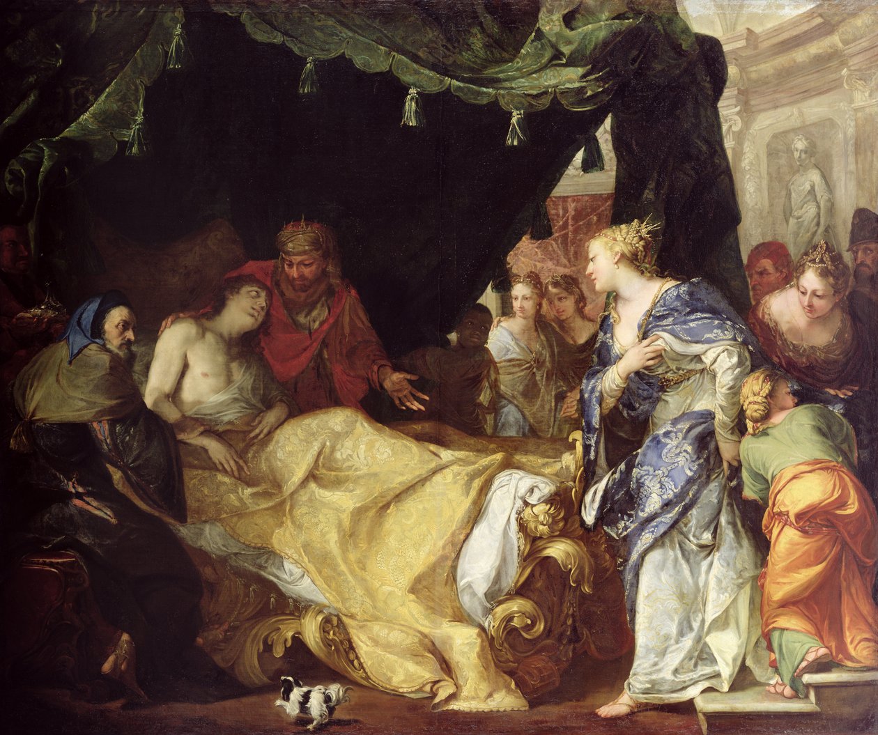 Antiochus (324-261 př.nl) a Stratonice (Umírající princ) 1691-1705 od Antonio Bellucci