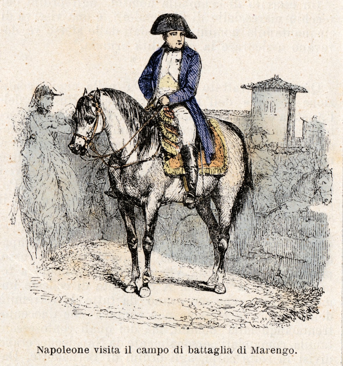 Napoleon Bonaparte v Itálii navštíví bojiště Marengo od Antonio Bonamore