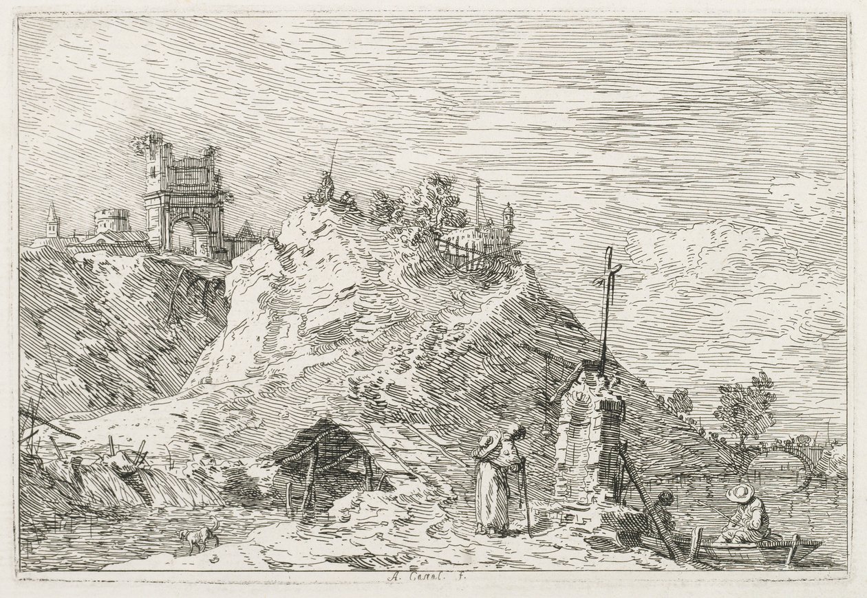 Pohledy: Poutník na modlitbě od Antonio Canaletto