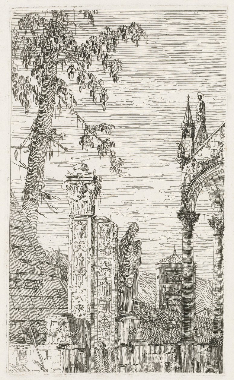 Pohledy: Fragmenty sochařství, 1735-1746. od Giovanni Antonio Canal
