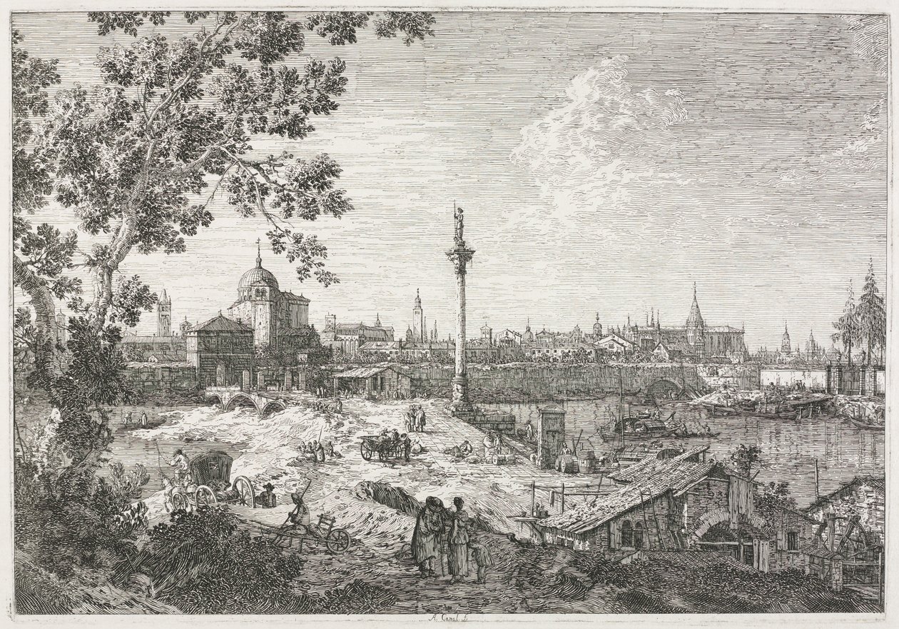 Pohledy: Imaginární pohled na Padovu od Antonio Canaletto