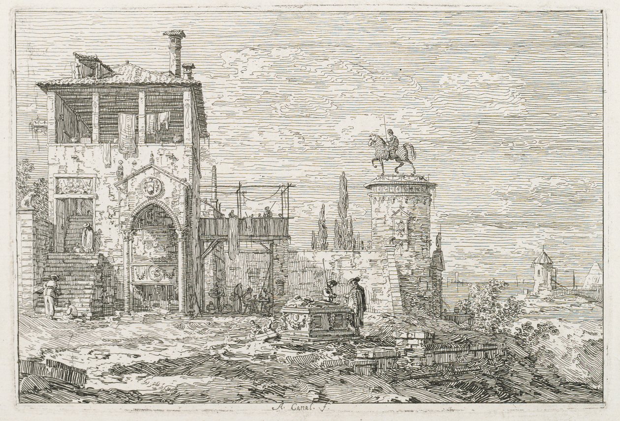 Pohledy: Jezdecký památník od Antonio Canaletto