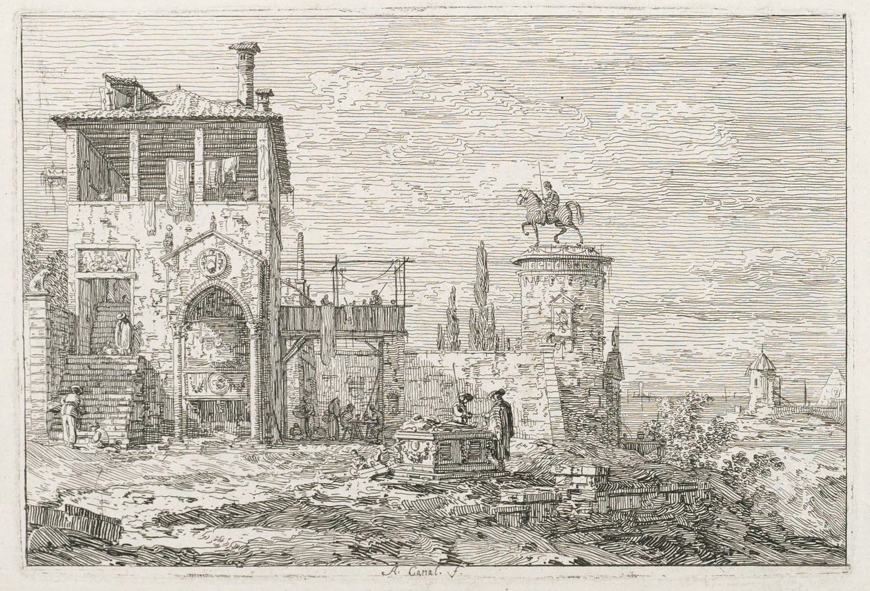 Pohledy: Jezdecký památník, 1735-1746. od Giovanni Antonio Canal