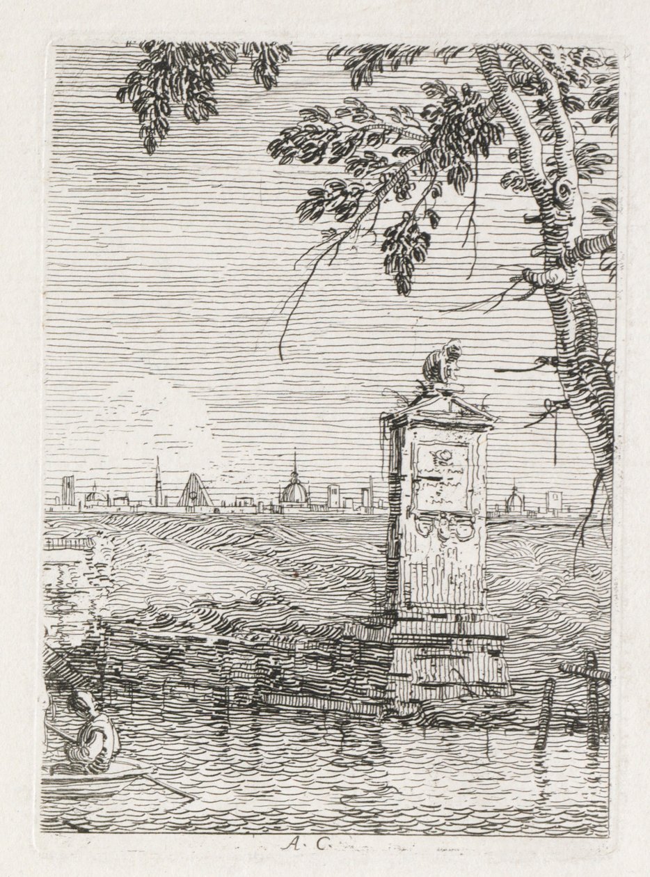Pohledy: Pomník pod stromem od Antonio Canaletto