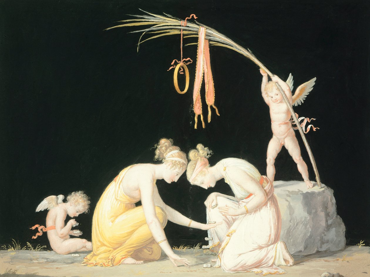 Astragals Players, cca 1799 (akvarel) od Antonio Canova