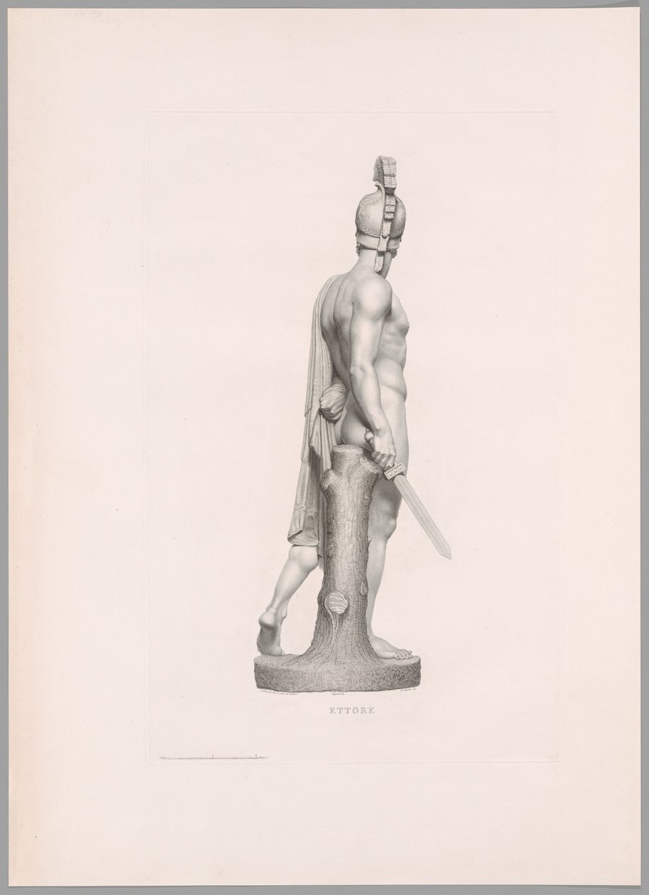 Ettore, boční pohled, z díla Canova od Antonio Canova