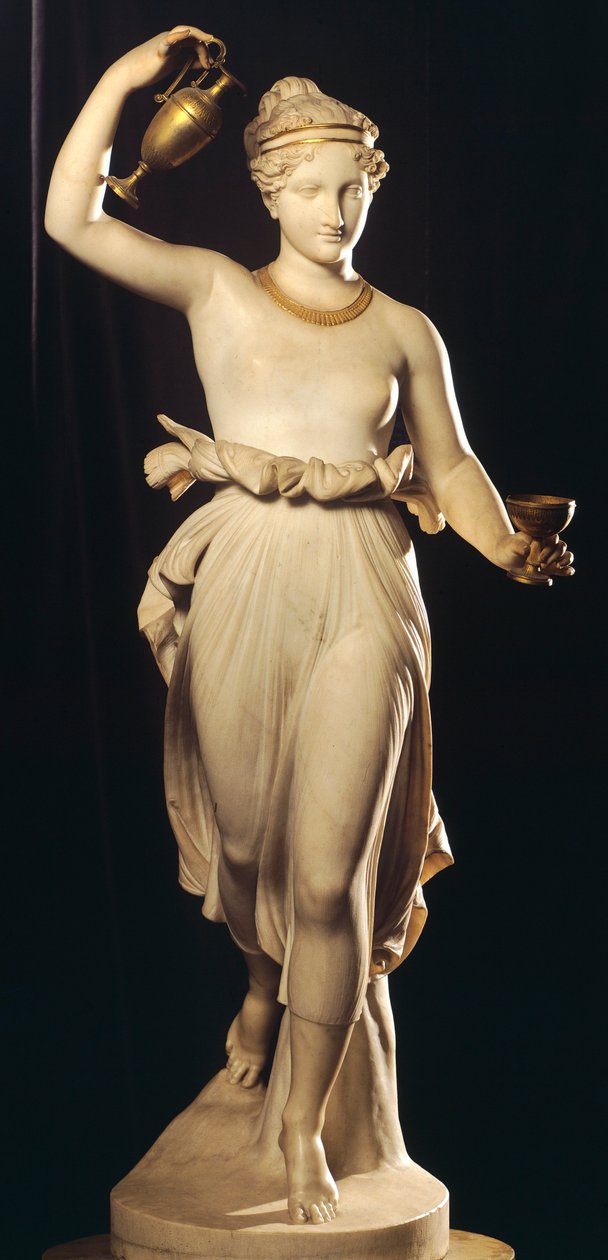 Hebe od Antonia Canova (1757-1822), mramorová socha od Antonio Canova