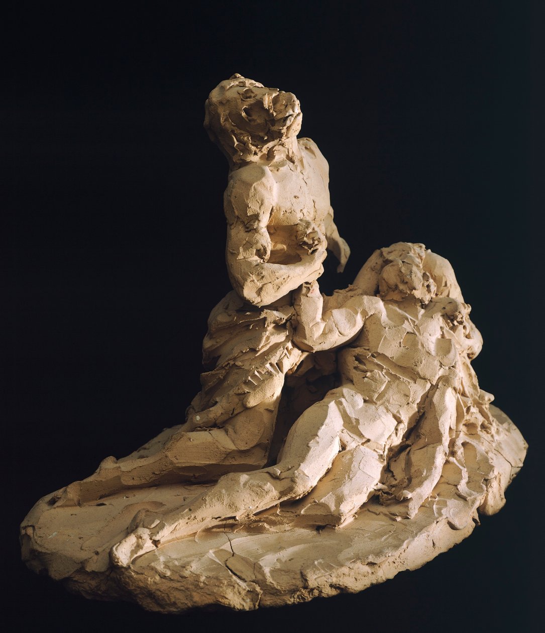 Oplakávání Krista od Antonia Canovy (1757-1822), model z hlíny, detail od Antonio Canova