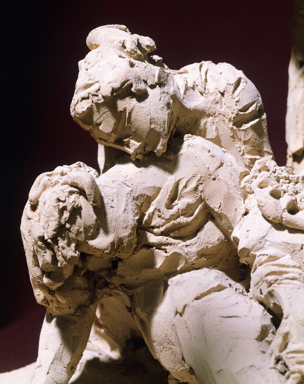 Oplakávání Krista od Antonia Canovy (1757-1822), model z hlíny, detail od Antonio Canova