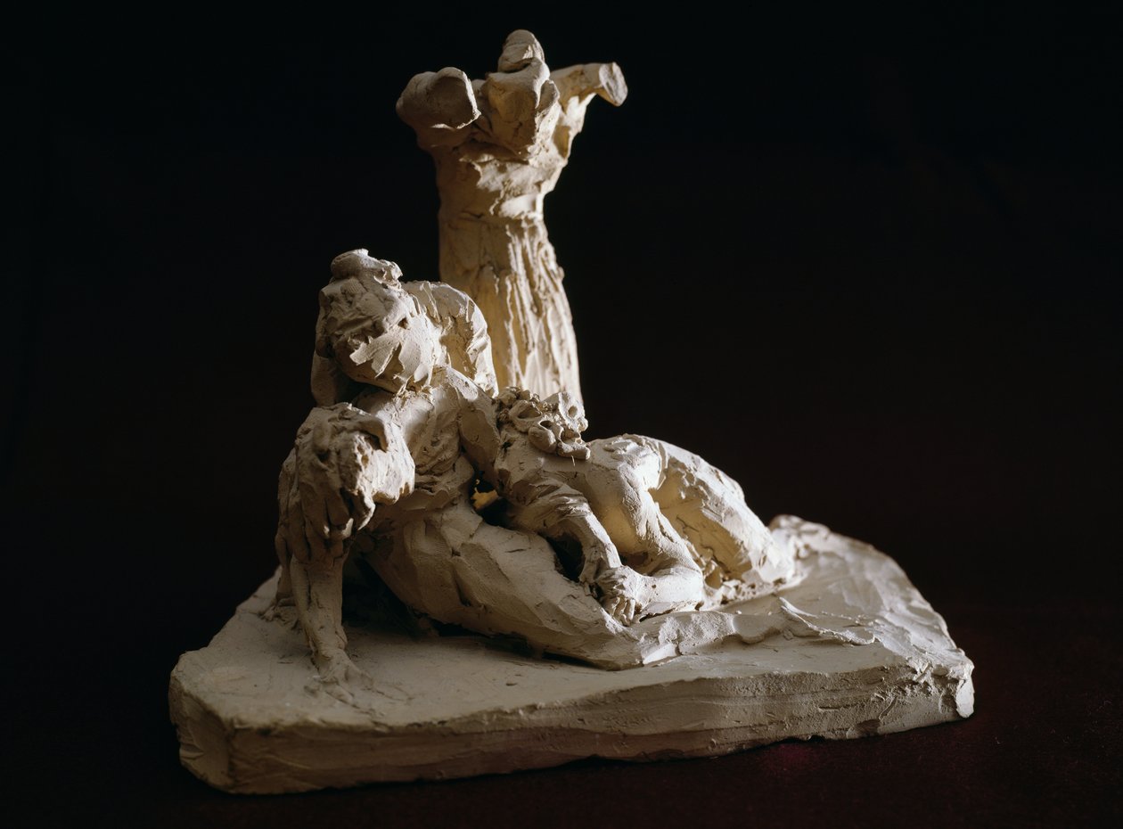 Oplakávání Krista, terakotová skica Antonia Canova (1757-1822), Possagno, Veneto, Itálie od Antonio Canova