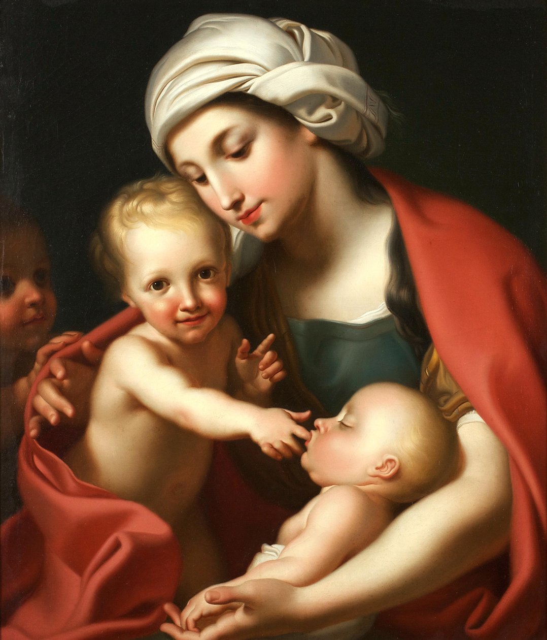 Caritas se třemi dětmi od Antonio Cavalucci