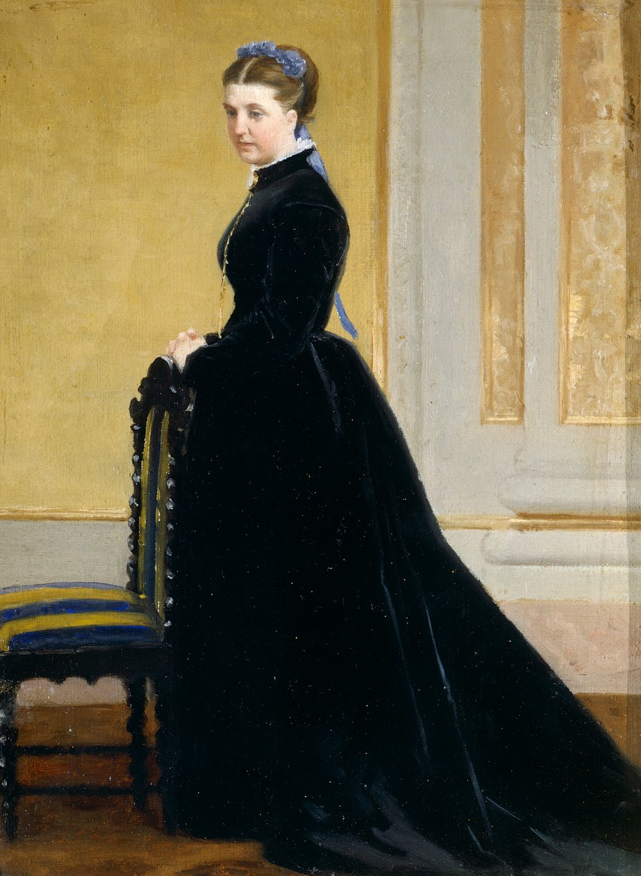 Skica k Portrétu dámy od Antonia Ciseriho (1821-1891), olej na plátně, 31x23 cm od Antonio Ciseri