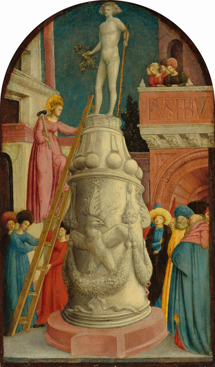 Svatá Apolonie ničí pohanskou modlu, asi 1442-1445 (tempera na topolové desce) od Antonio & D