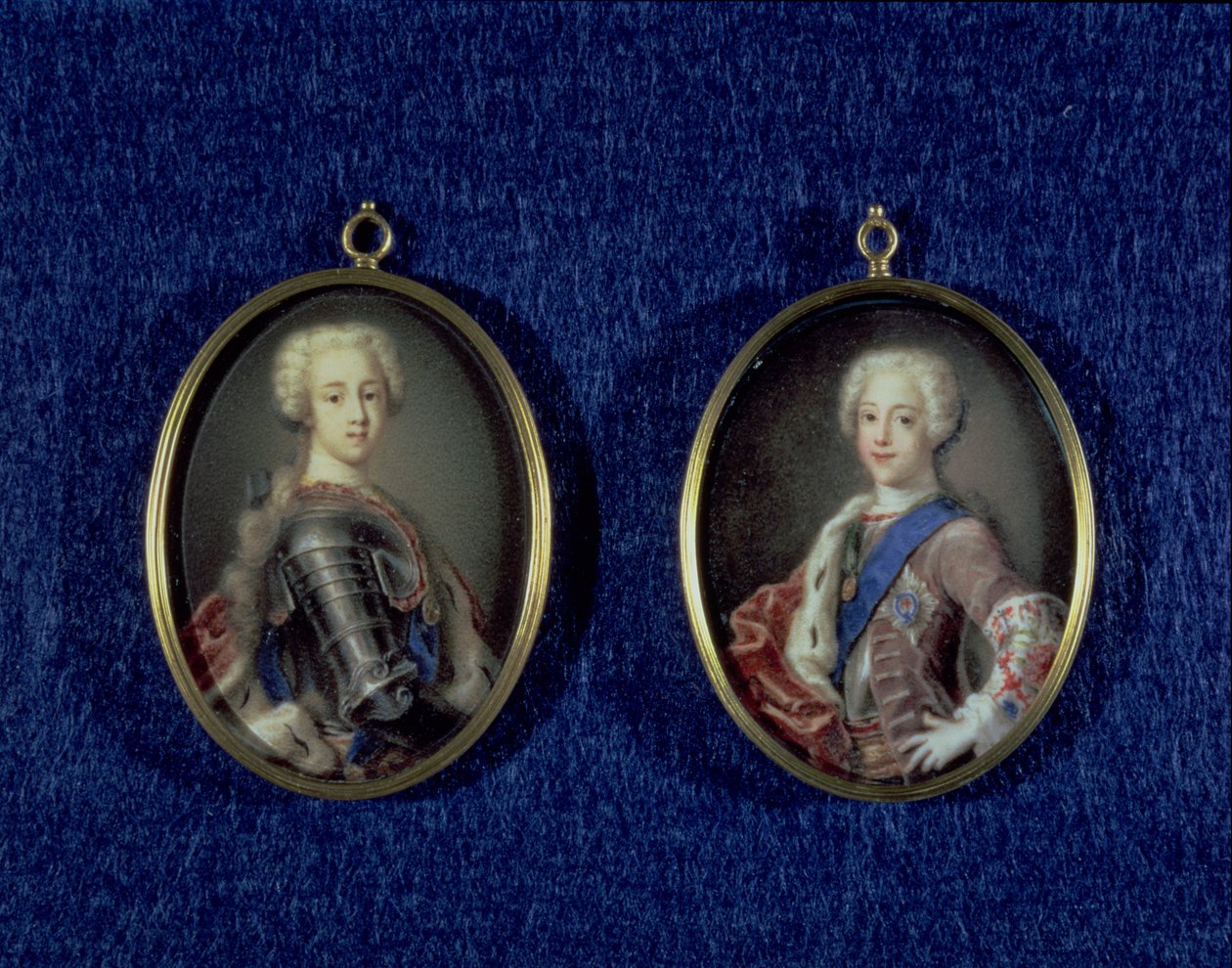 Princ Henry Benedict Stuart (1725-1807) a princ Charles Edward Stuart (1720-88), kolem 1734 (olej na slonovině) od Antonio David