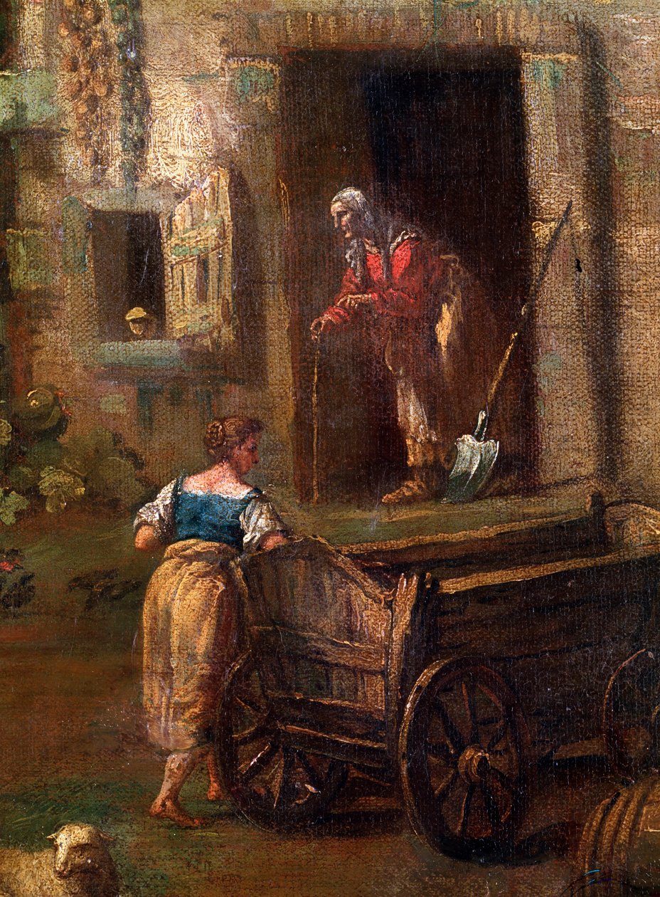 Detail italské krajiny, 18. století od Antonio Diziani