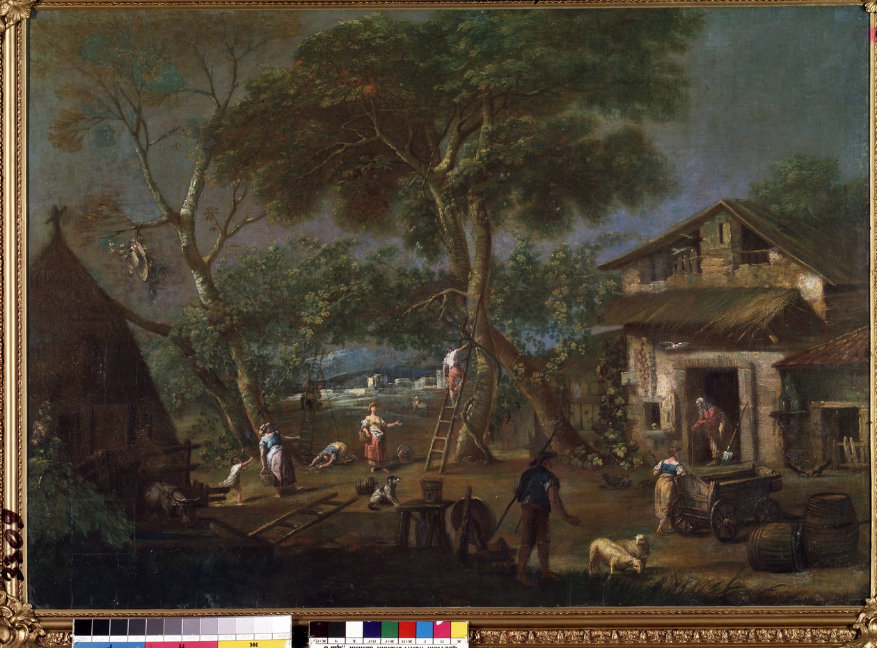 ""Italská krajina"" (italská krajina) Statek na italském venkově. Obraz Antonia Dizianiho (1737-1797) Mikalojus Konstantinas Ciurlionis Muzeum výtvarného umění, Kaunas, Litva od Antonio Diziani