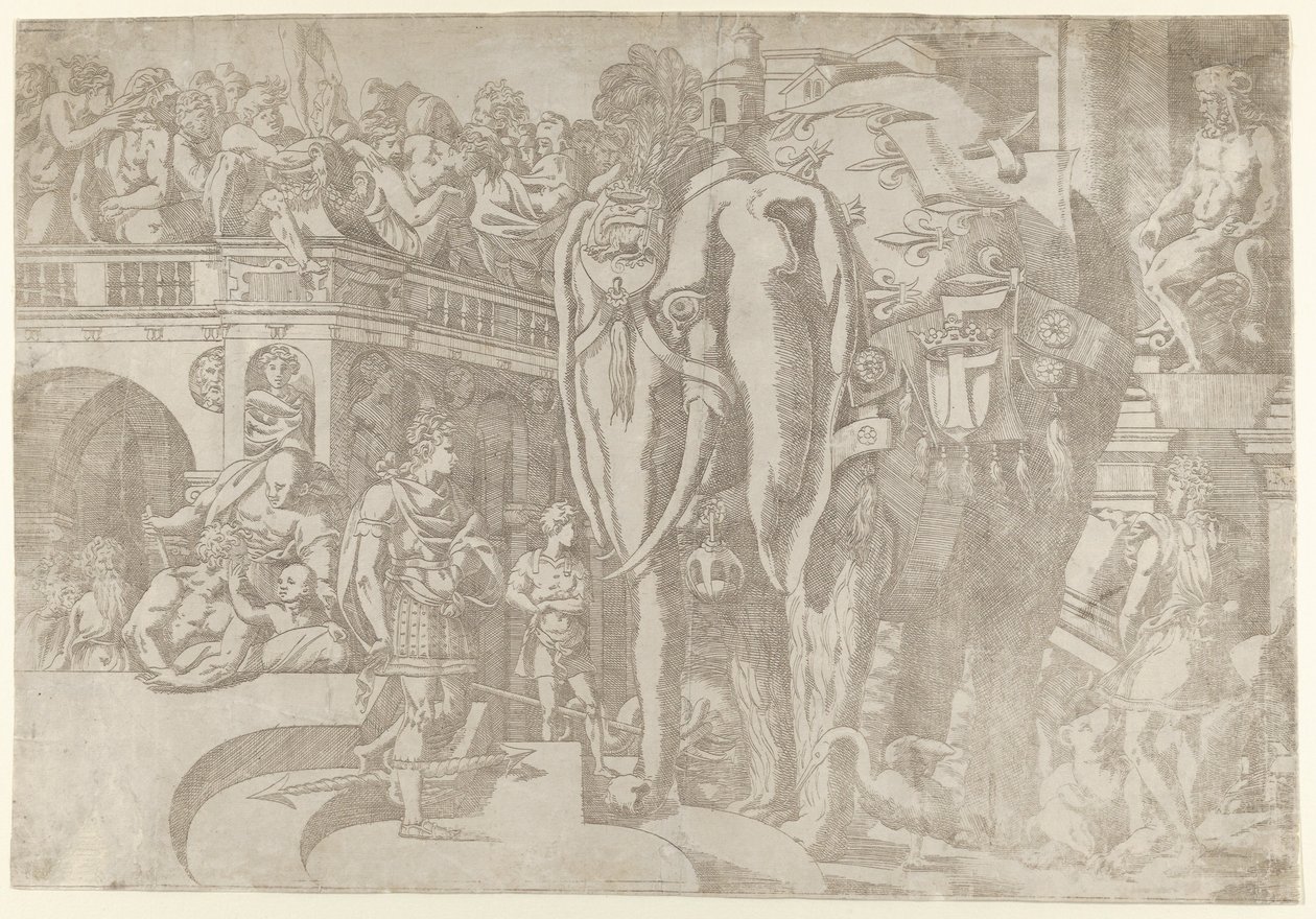 Královský slon, 1542-45. od Antonio Fantuzzi