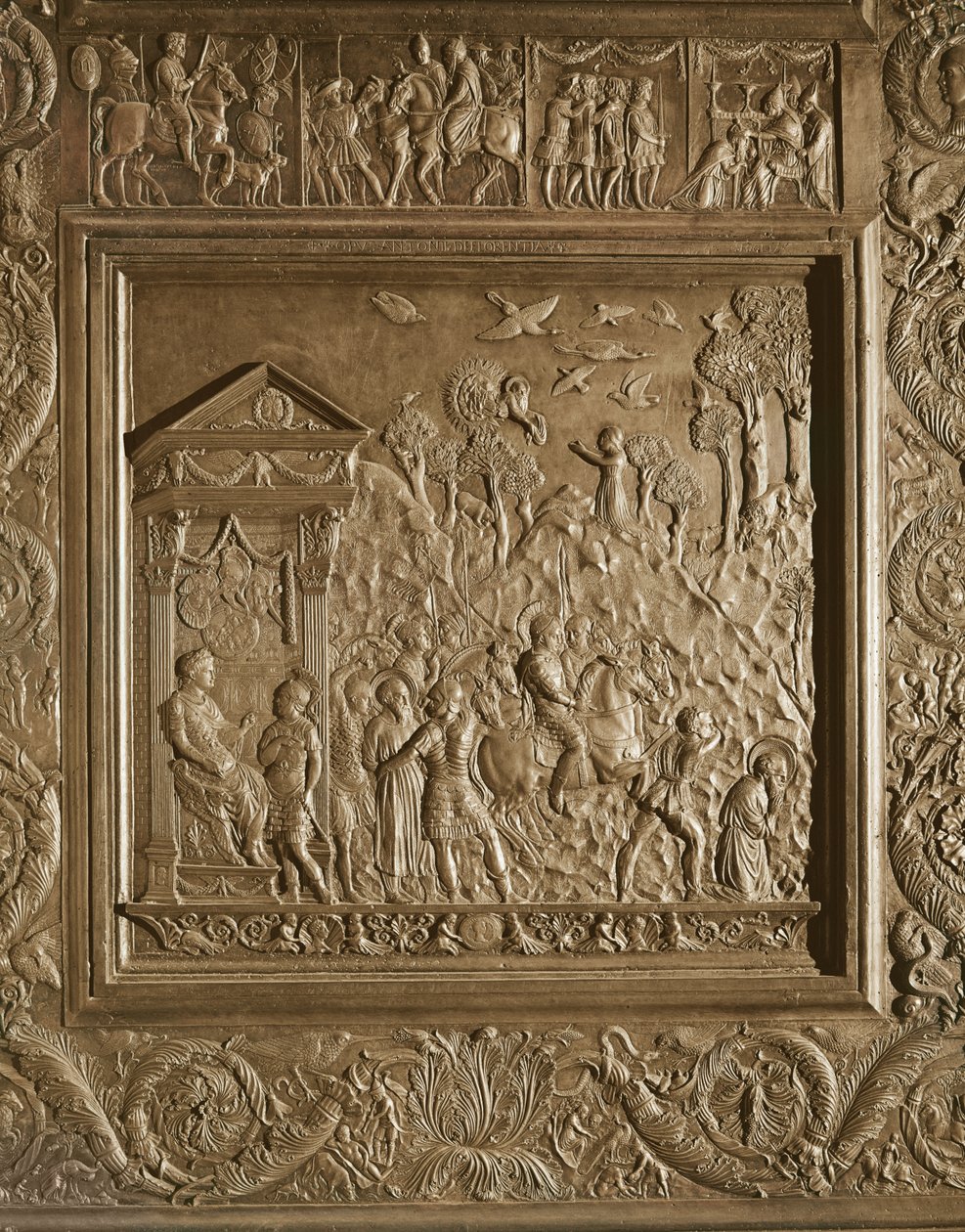 Umučení sv. Pavla, detail z centrálních dveří baziliky, zdobené 1439-45 (bronz) (viz též 247330-247337) od Antonio Filarete