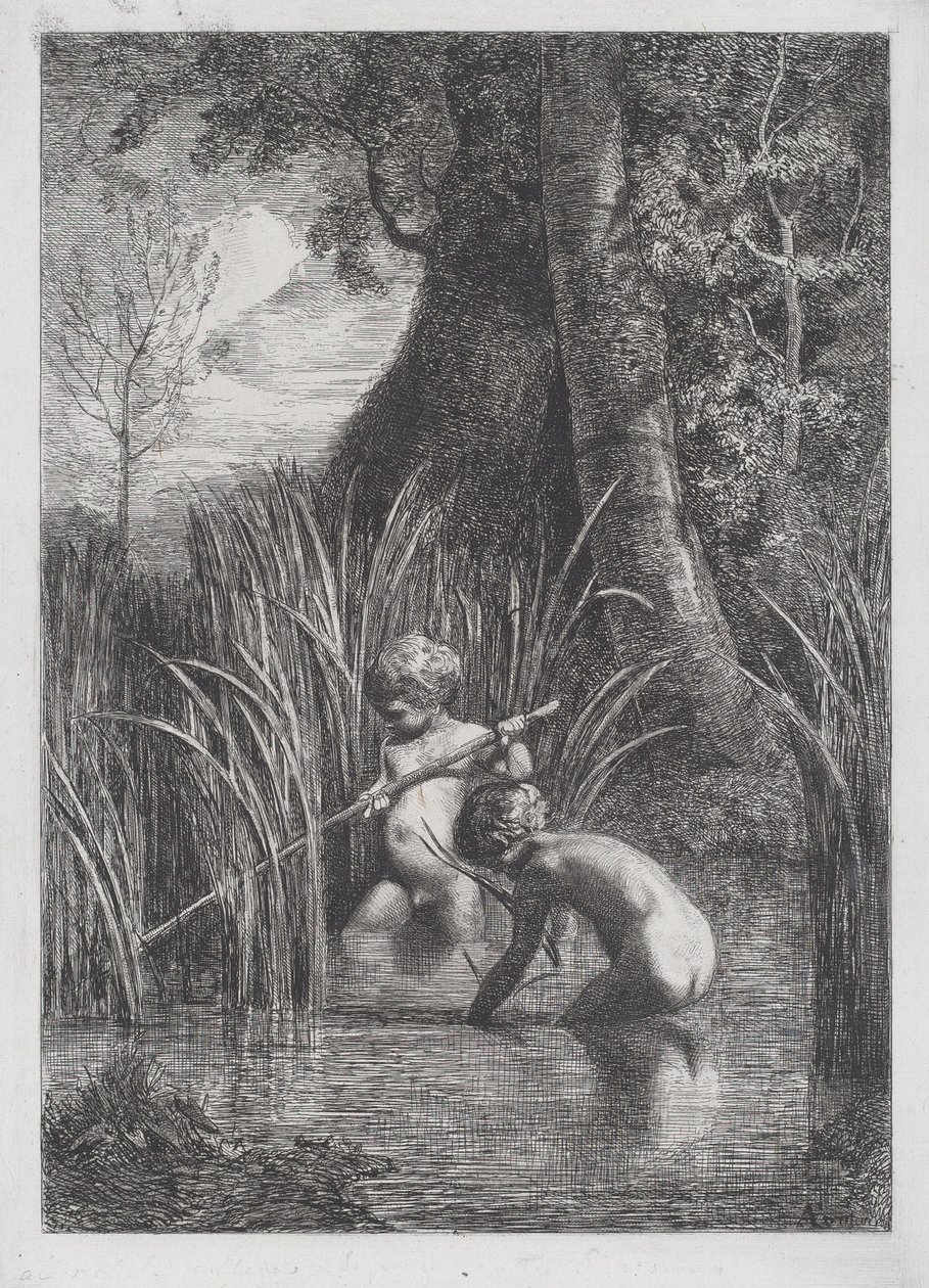 Rybolov od Antonio Fontanesi