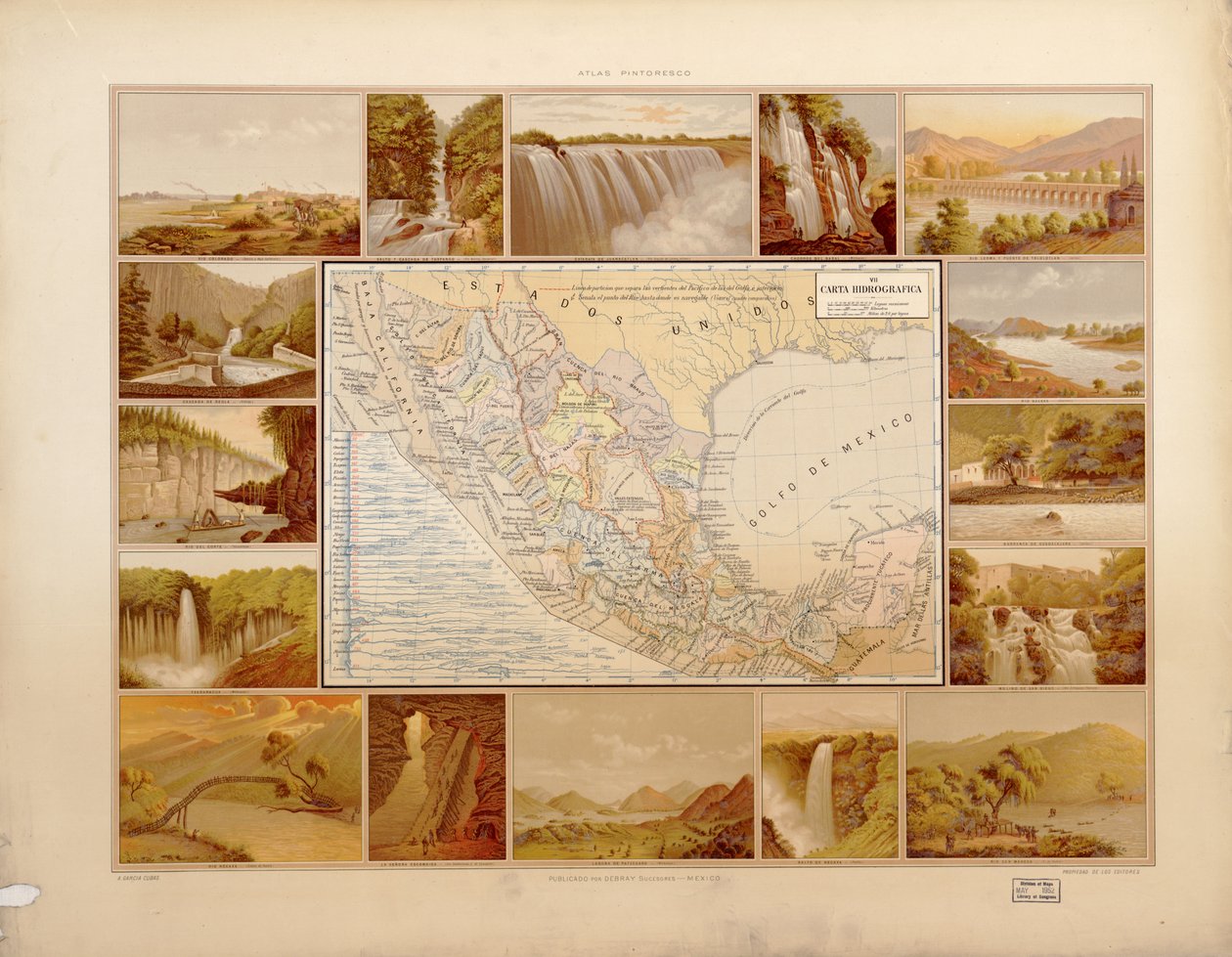 Malířský a historický atlas Spojených států mexických. LOC 2008621671-10 od Antonio García Cubas