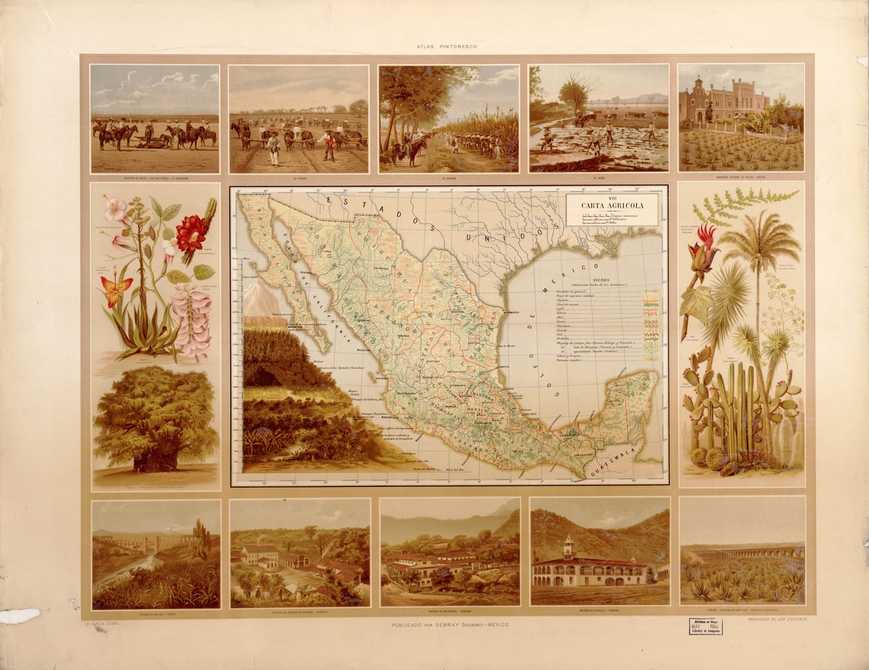 Malířský a historický atlas Spojených států mexických. LOC 2008621671-11 od Antonio García Cubas