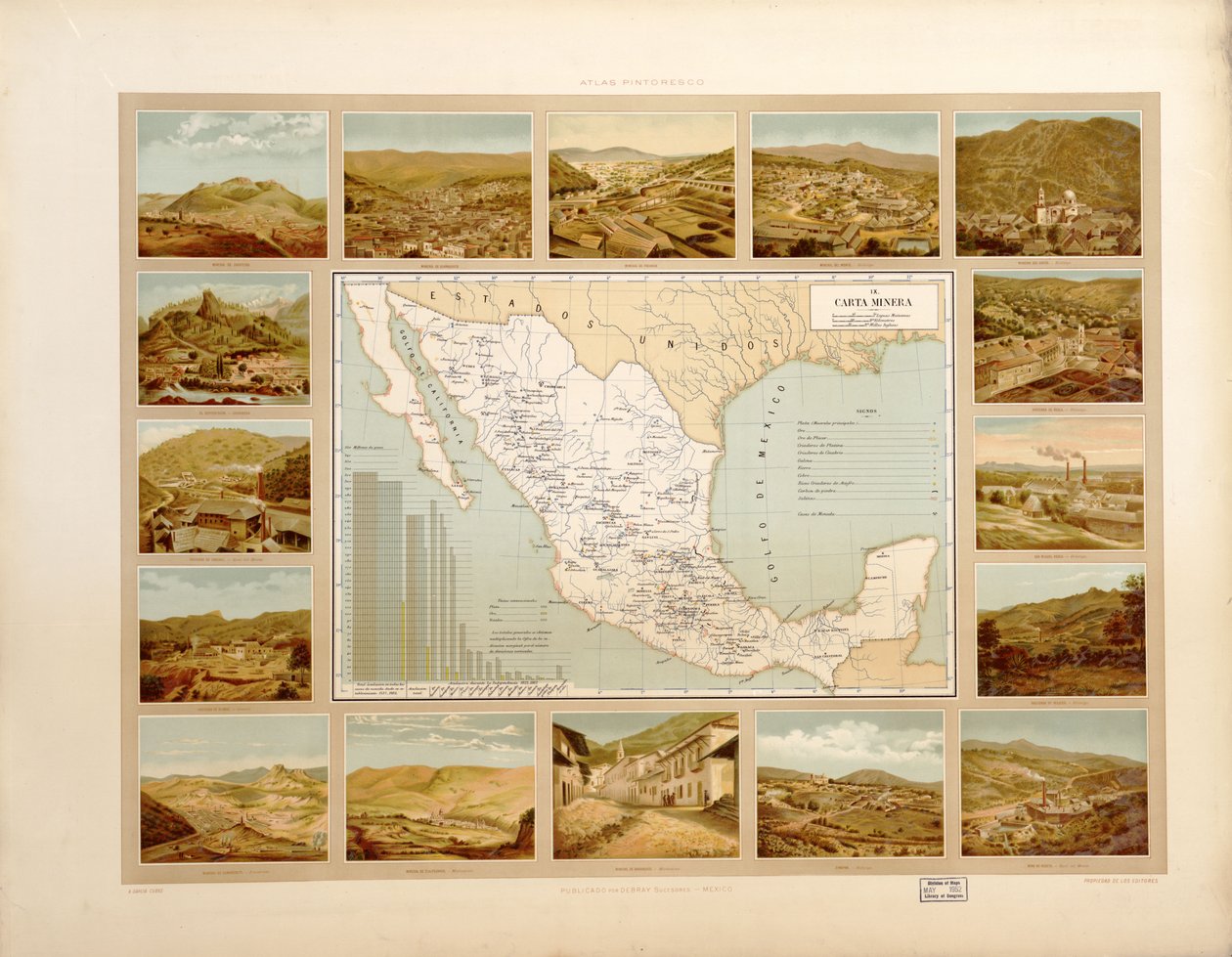 Malířský a historický atlas Spojených států mexických. LOC 2008621671-12 od Antonio García Cubas