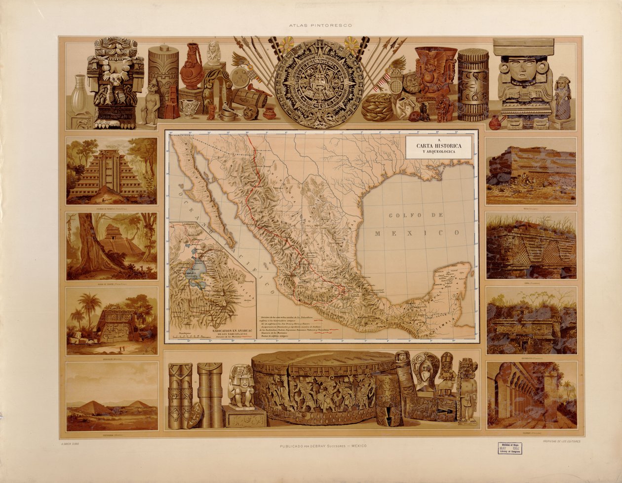 Malířský a historický atlas Spojených států mexických. LOC 2008621671-13 od Antonio García Cubas