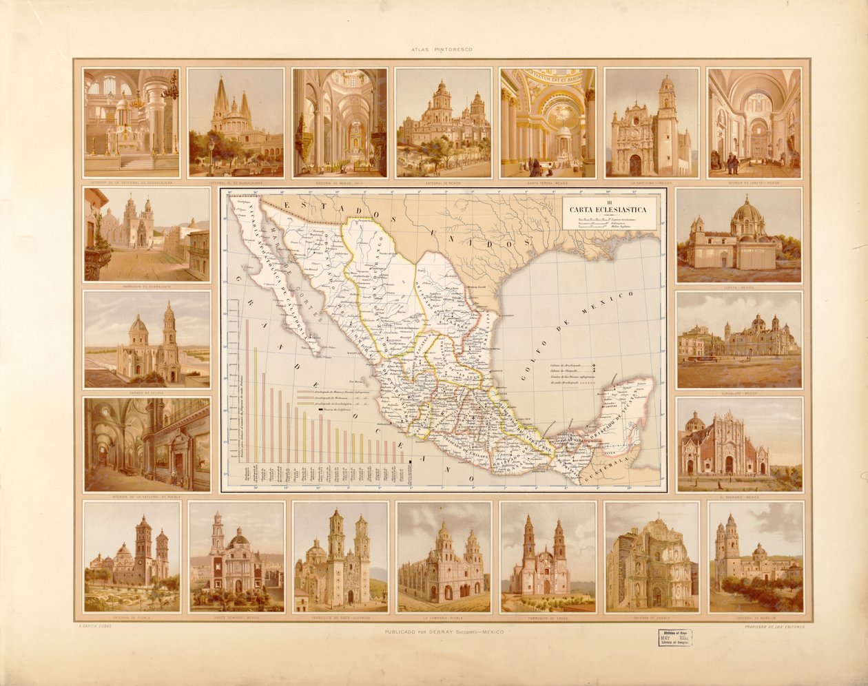 Malířský a historický atlas Spojených států mexických. LOC 2008621671-6 od Antonio García Cubas
