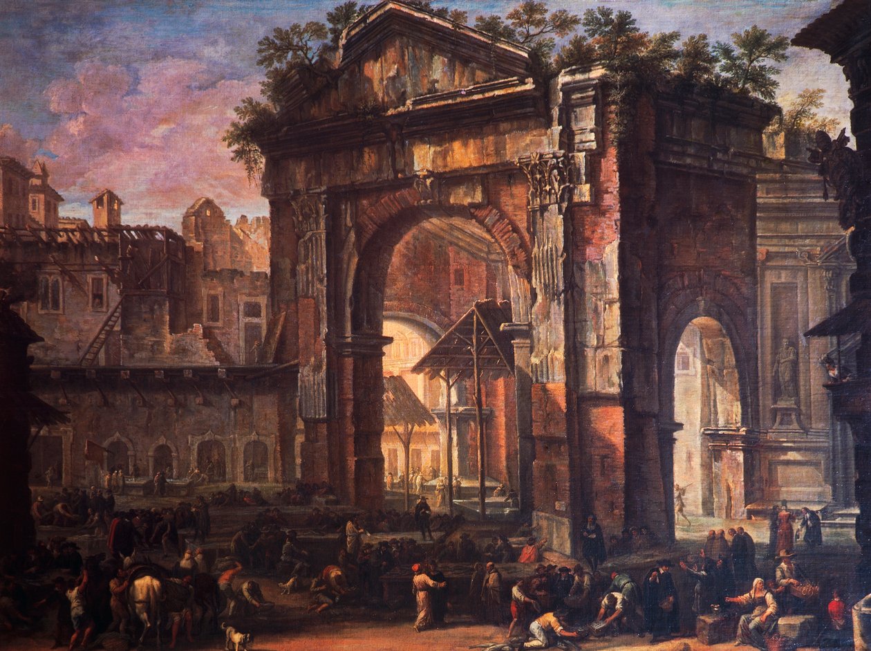 Portico of Octavia (olej na plátně) od Antonio Gaspari