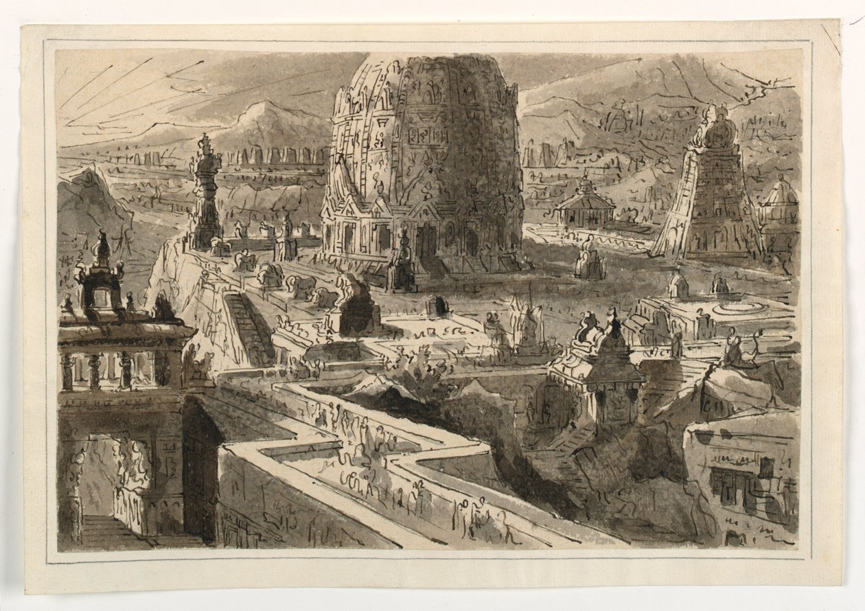 Scéna, Orientální město od Antonio Giuseppe Basoli
