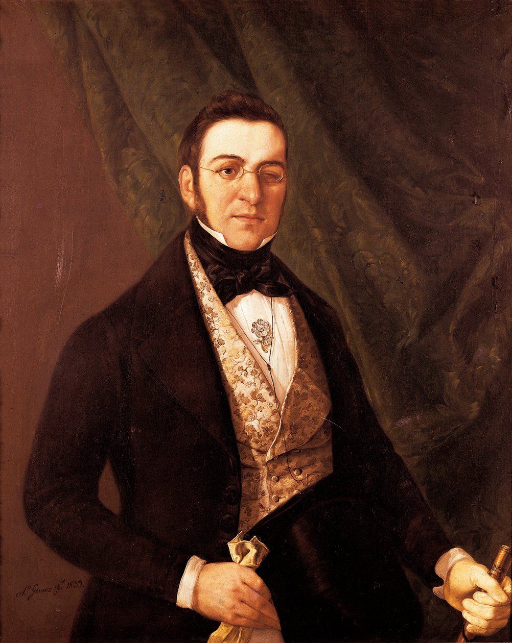 Portrét Manuela Bretona de los Harreros (1796-1873), španělského básníka a dramatika. Obraz Antonia Gomeze y Crose (konec 18.-1863) od Antonio Gomez Cros