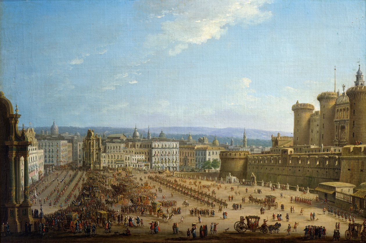 Festival čtyř oltářů v Neapoli, cca 1757, Antonio Joli (1700-1777), olej na plátně, 52,1x78,7, Itálie od Antonio Joli