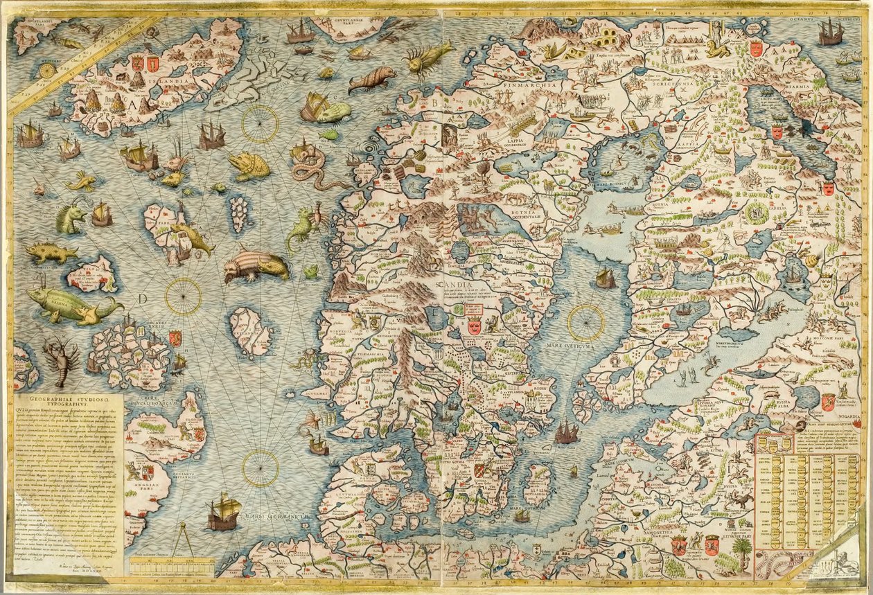 Carta Marina, originál od Antonio Lafreri