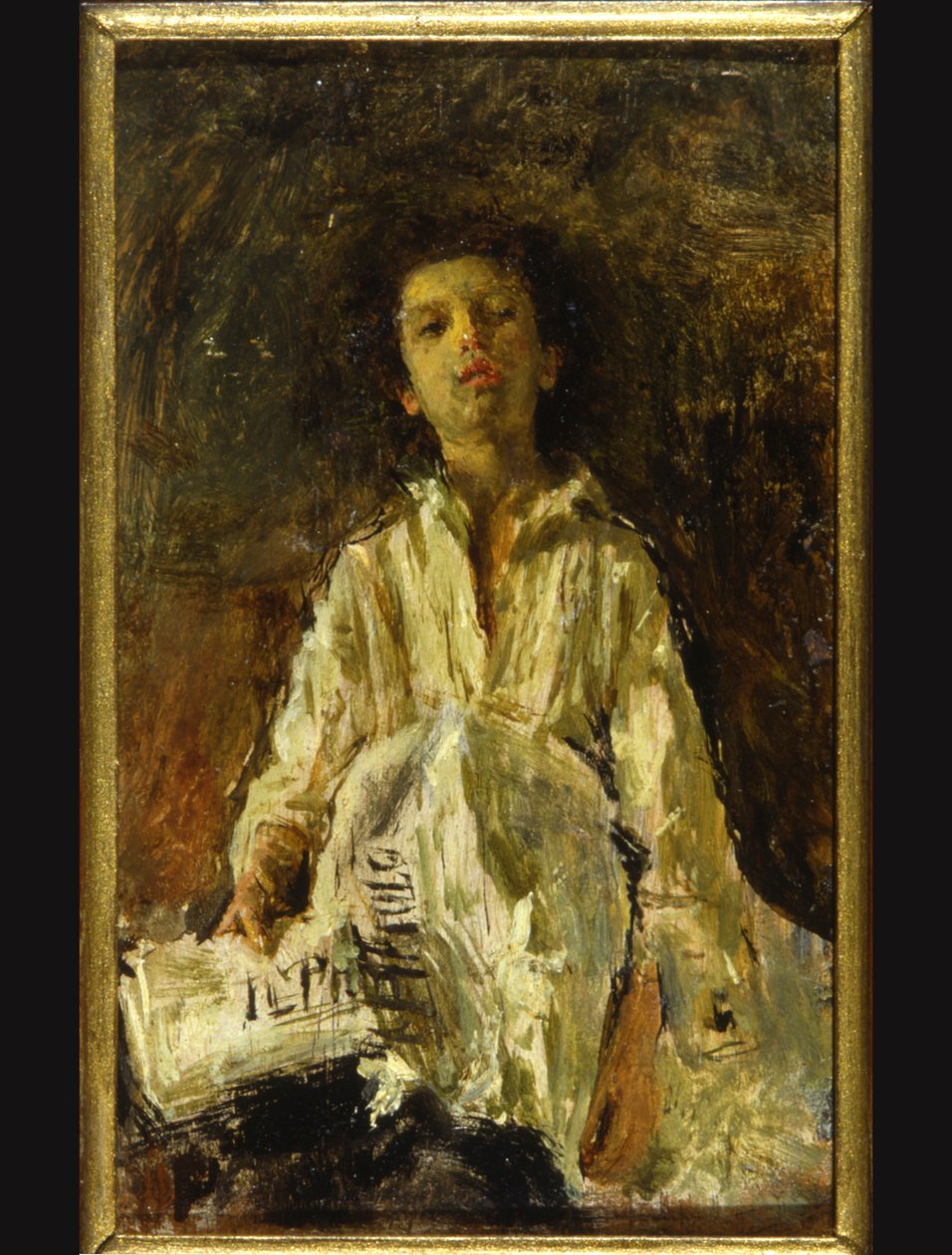 Chlapec z novin od Antonio Mancini