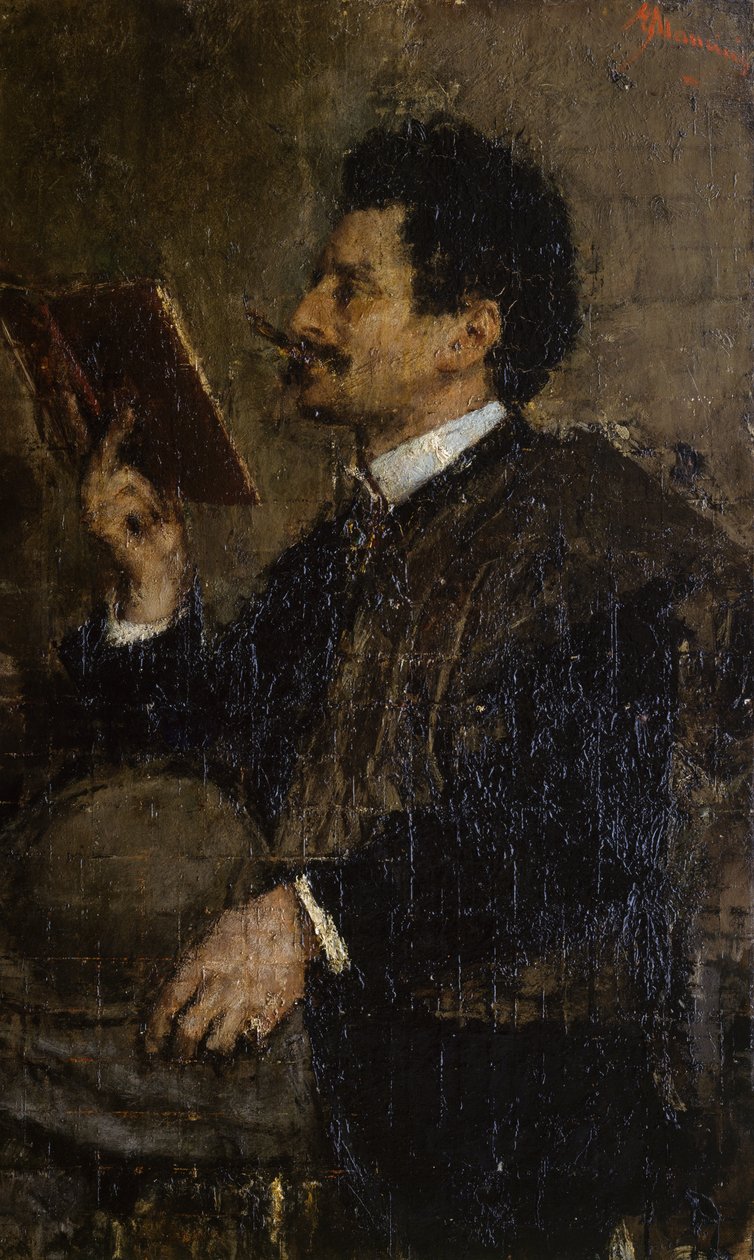 Portrét kritika Saveria Kamba od Antonio Mancini