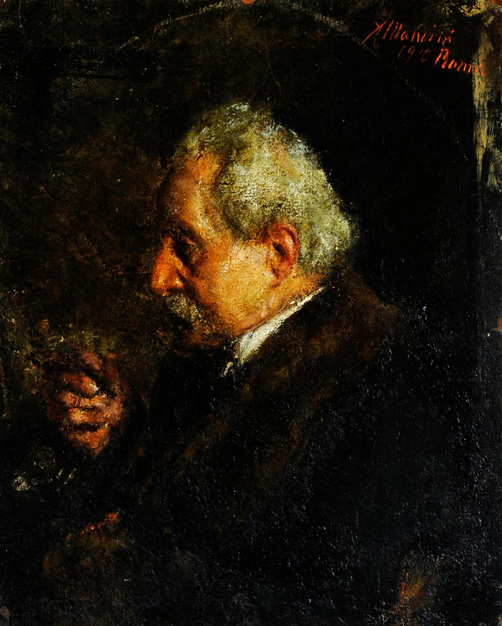 Portrét umělcova otce od Antonio Mancini
