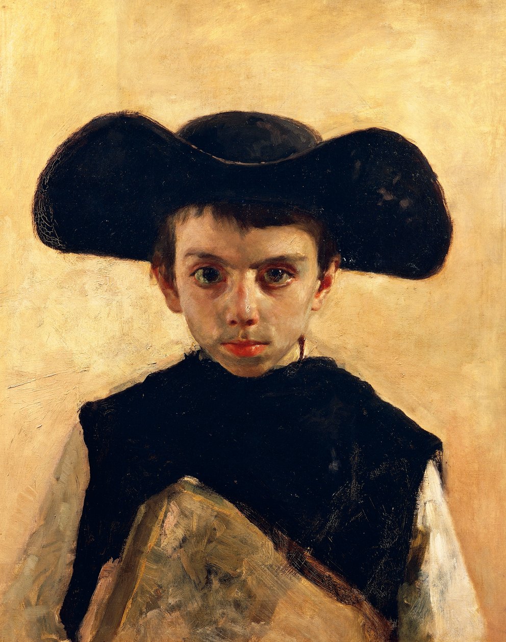 Prevetariello (malý kněz), od Antonia Manciniho (1852-1930), olej na plátně, 66x53 cm od Antonio Mancini