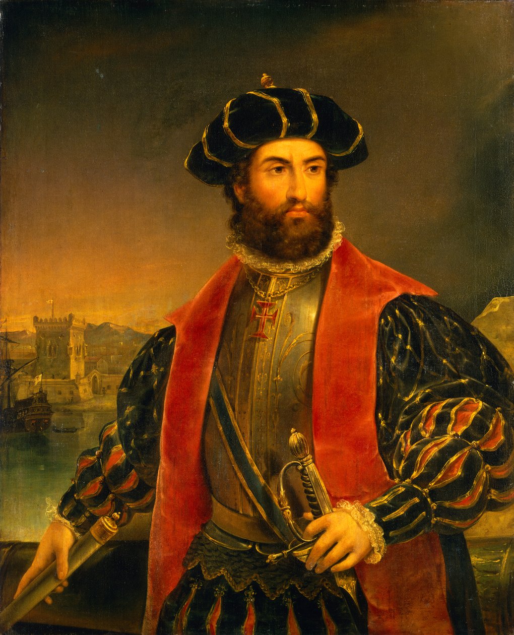 Vasco da Gama (asi 1460-1524) od Antonio Manuel da Fonseca