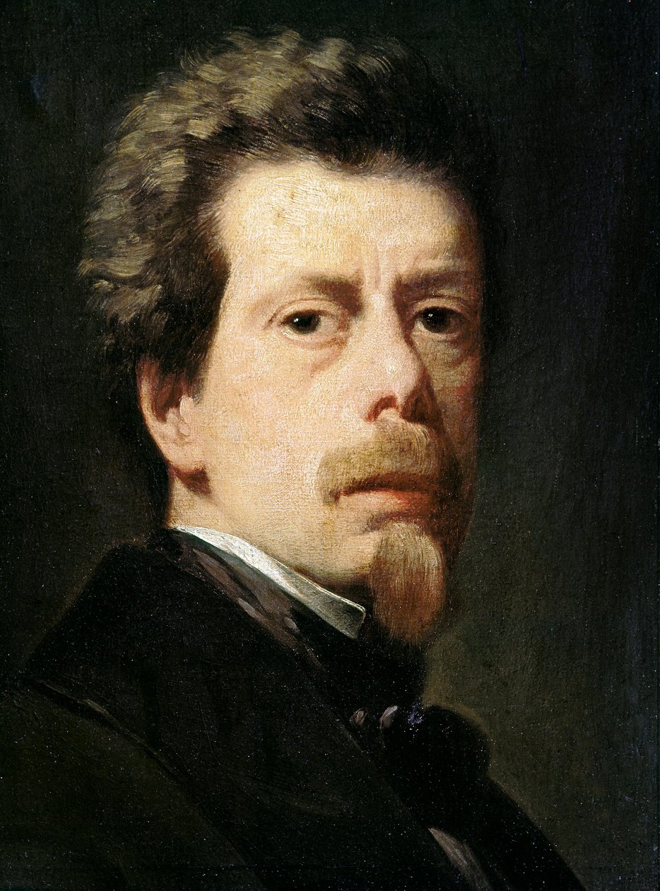 Autoportrét umělce. Obraz Antonia Maria ESQUIVEL Y SUAREZ DE URBINA (1806-1857), ca. 1856 Olej na plátně Madrid, Prado Museum. od Antonio María Esquivel y Suárez de Urbina