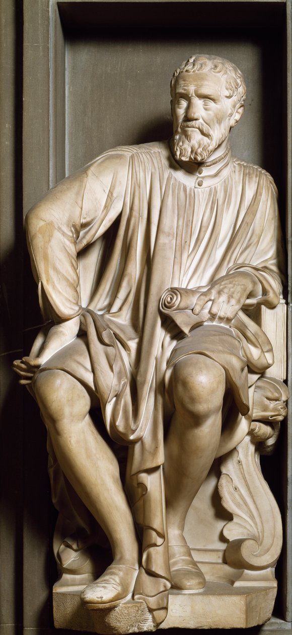 Portrét sochaře, malíře a architekta Michelangela Buonarroti dit Michelangelo od Antonio Novelli