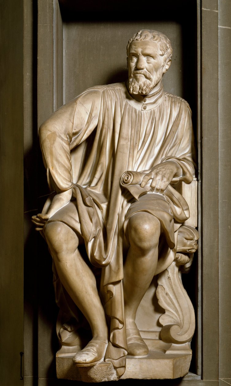 Portrét sochaře, malíře a architekta Michelangela Buonarroti dit Michelangelo od Antonio Novelli