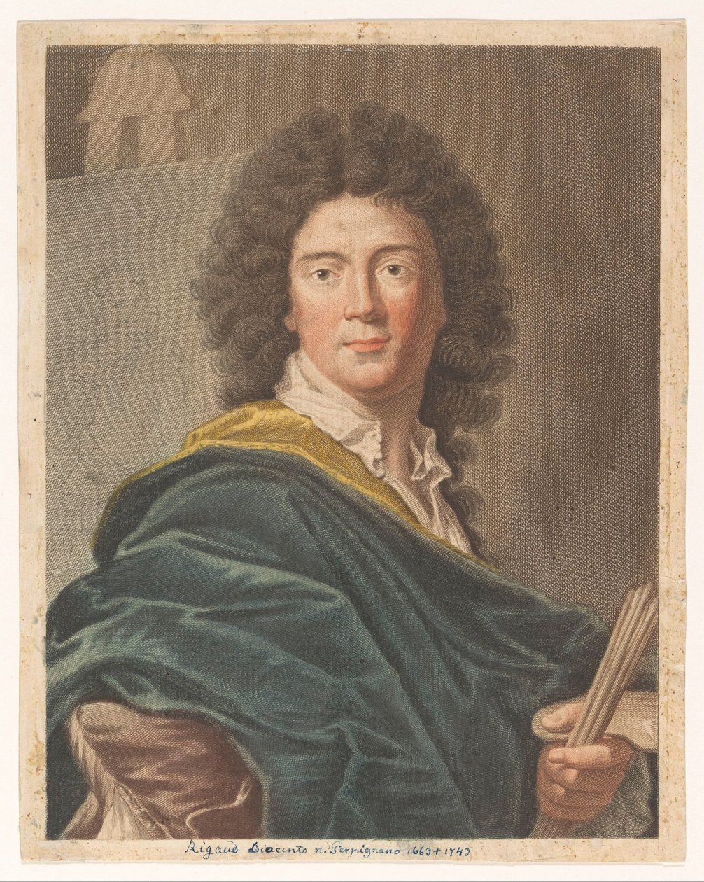 Portrét umělkyně Hyacinthe Rigaud Portréty umělců (název série) od Antonio Pazzi
